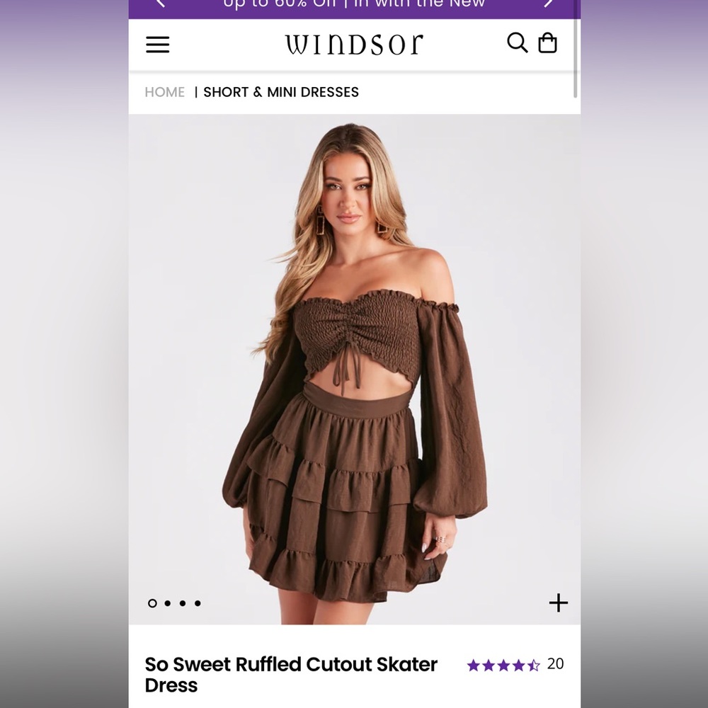Carmel color short Windsor dress wore once for pictures